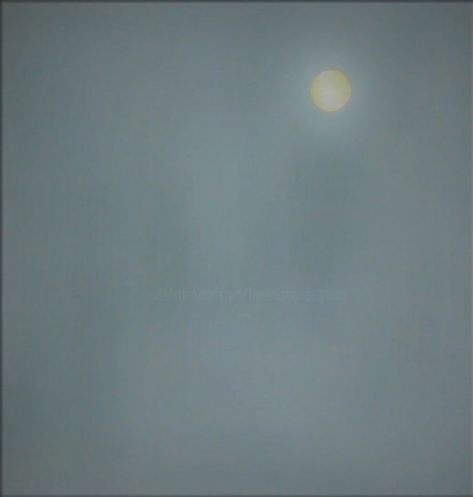 Pittura intitolato "Inverno-Sole con ne…" da Francesco Cagnato, Opera d'arte originale, Olio