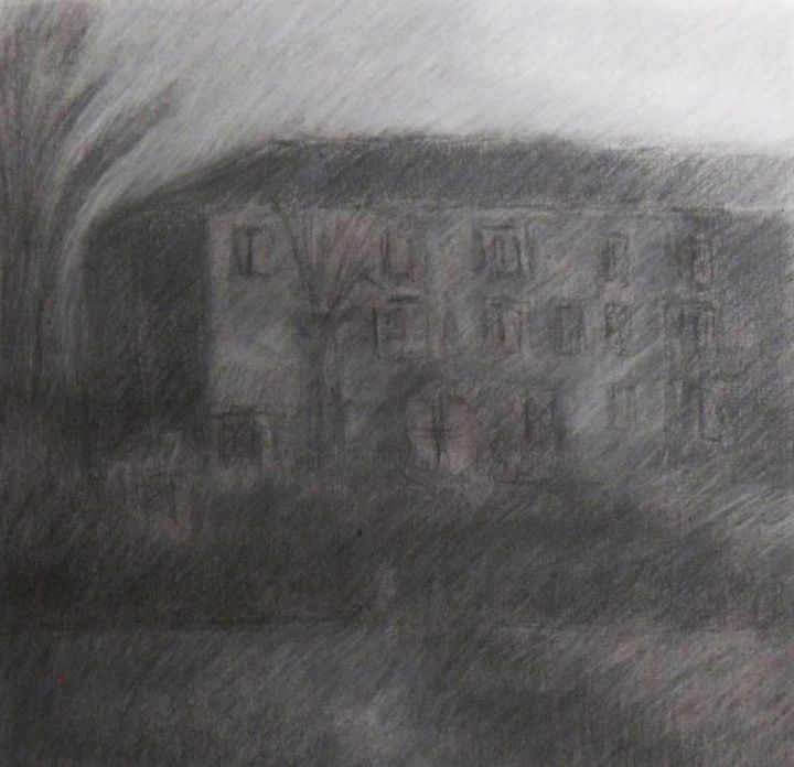 Drawing titled "Studio nr. 90" by Francesco Cagnato, Original Artwork, Chalk