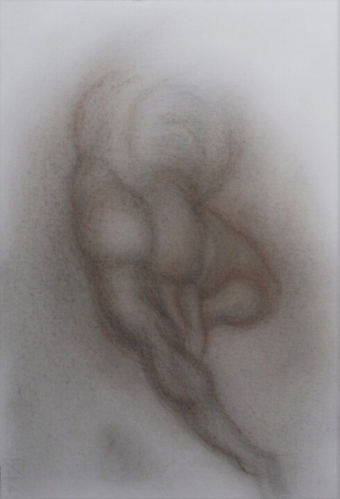 Drawing titled "Nudo maschile da te…" by Francesco Cagnato, Original Artwork, Pencil