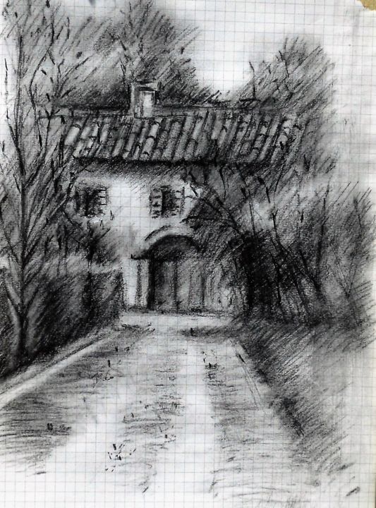 Drawing titled "Studio nr. 42" by Francesco Cagnato, Original Artwork, Charcoal