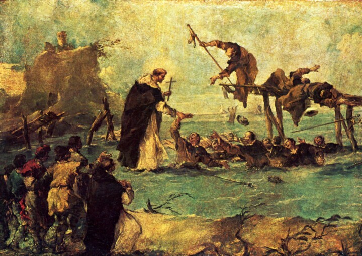 Pittura intitolato "Sauvetage miraculeu…" da Francesco Guardi, Opera d'arte originale, Olio