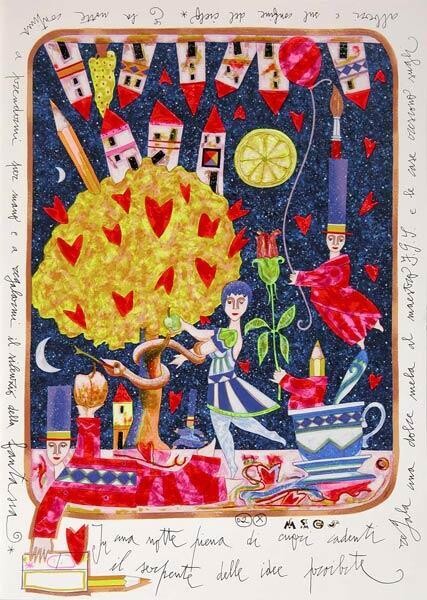 Incisioni, stampe intitolato "In una notte piena…" da Francesco Musante, Opera d'arte originale