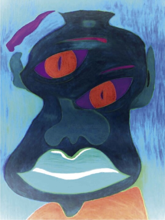Incisioni, stampe intitolato "THE DARK GENIUS" da Franchelor, Opera d'arte originale, Pittura digitale