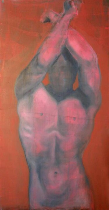 Painting titled "male mystery" by Francien Krieg, Original Artwork, Oil