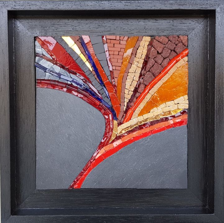 Sculpture titled "Jaillissement" by Francine Bonnet, Original Artwork, Mosaic