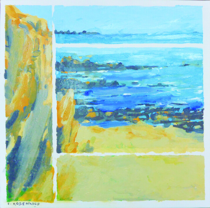 Картина под названием "Bretagne sauvage" - Francine Rosenwald : Parcours Artistique, Подлинное произведение искусства, Масло…