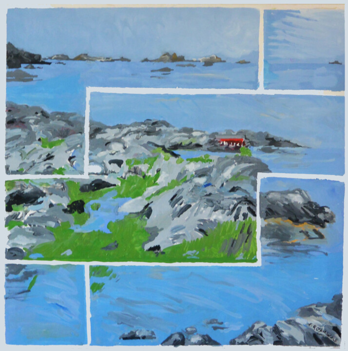 Peinture intitulée "Horizon mer" par Francine Rosenwald : Parcours Artistique, Œuvre d'art originale, Huile