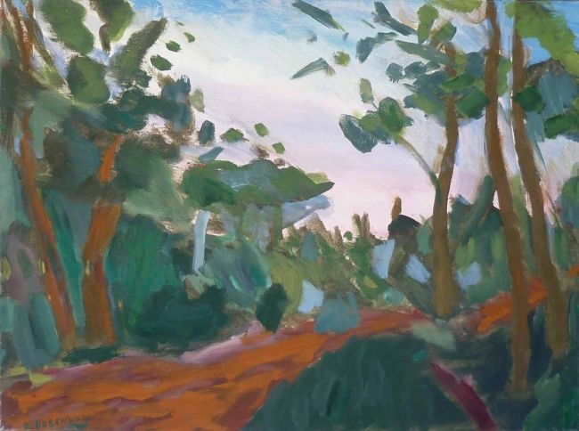 Painting titled "Forêt" by Francine Rosenwald : Parcours Artistique, Original Artwork