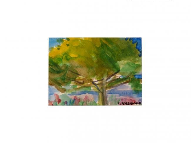Ζωγραφική με τίτλο "L'arbre" από Francine Rosenwald : Parcours Artistique, Αυθεντικά έργα τέχνης