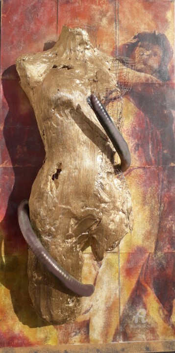 雕塑 标题为“EURYDICE” 由Francis G, 原创艺术品, 石膏 安装在木板上