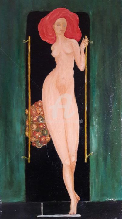 Pittura intitolato "Descente du train…" da Huertas, Opera d'arte originale, Olio