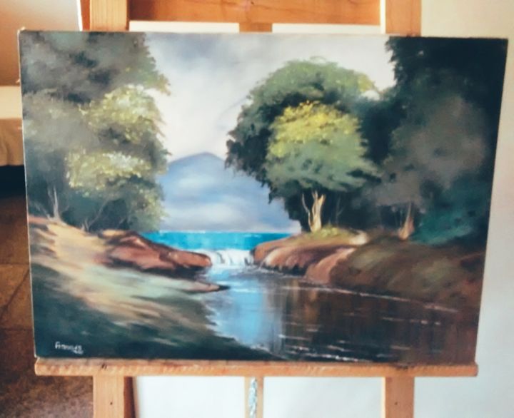 Pintura intitulada "Landscape" por Francis Rodrigues, Obras de arte originais, Óleo