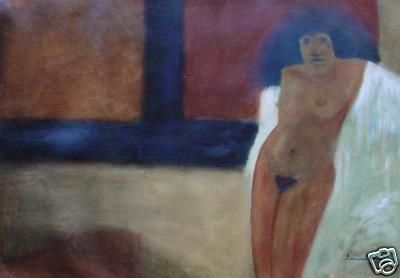 Pintura titulada "desnudo recostado" por Francisco Corzas, Obra de arte original