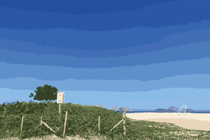 Digital Arts titled "Ipanema Beach Plant…" by Francisco Dias Leite, Original Artwork, Digital Painting