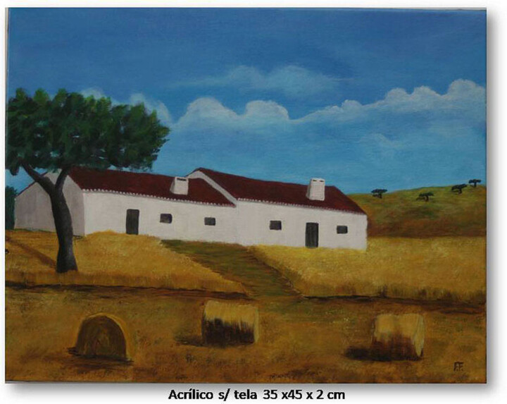 Painting titled "Monte Alentejano co…" by Francisco Figueira, Original Artwork, Acrylic