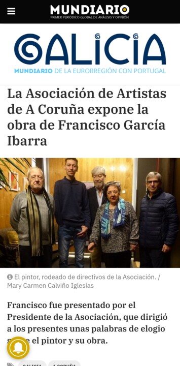 Francisco García Ibarra (Ισπανία), Σύγχρονος καλλιτέχνης ζωγράφων