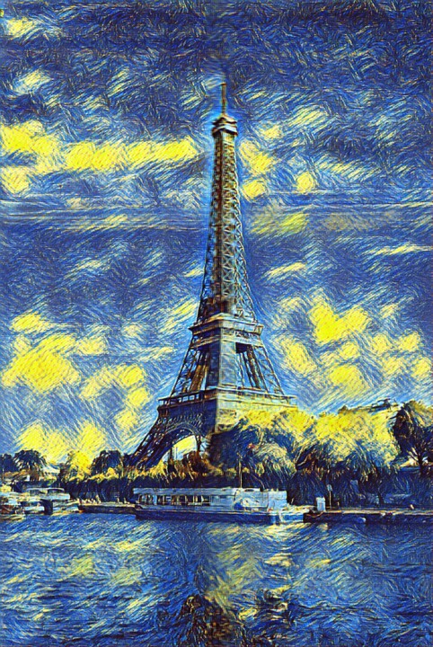 Φωτογραφία με τίτλο "Torre Eiffel" από Francisco Lopez Bermudez, Αυθεντικά έργα τέχνης, Light Painting