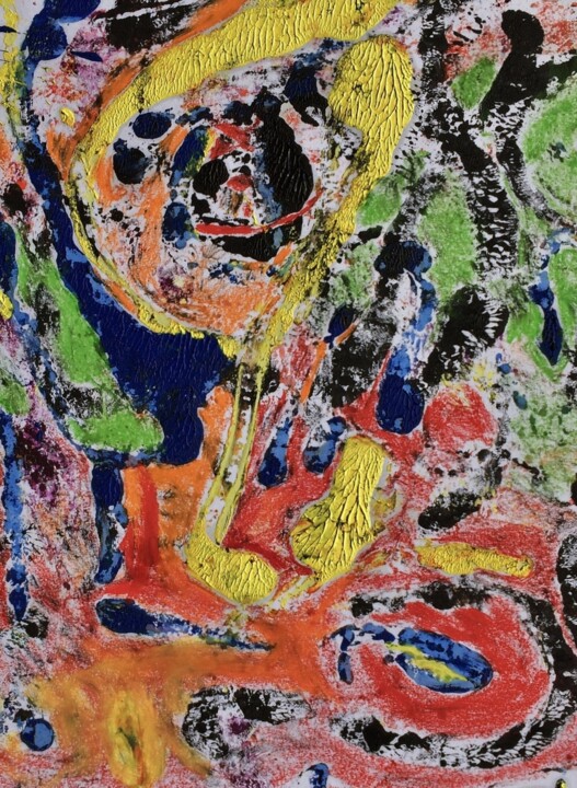 Peinture intitulée "l'embrouille" par Francisco Mendes, Œuvre d'art originale, Huile