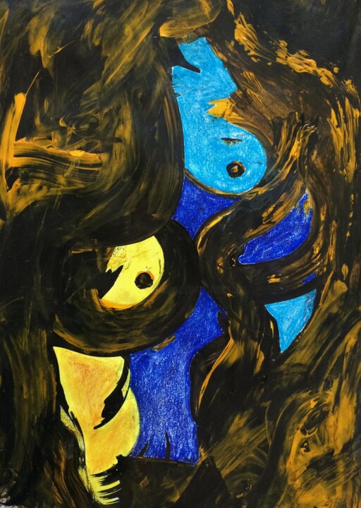 Painting titled "nu" by Francisco Mendes, Original Artwork, Acrylic