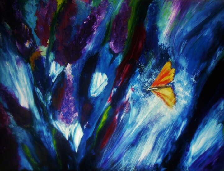 Painting titled "papillon" by Francisco Mendes, Original Artwork