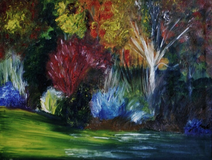 Painting titled "couleur d'automne" by Francisco Mendes, Original Artwork