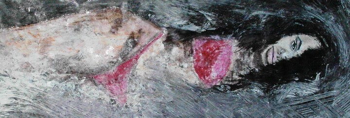 Malarstwo zatytułowany „o banho le bain” autorstwa Francisco Mendes, Oryginalna praca, Akryl