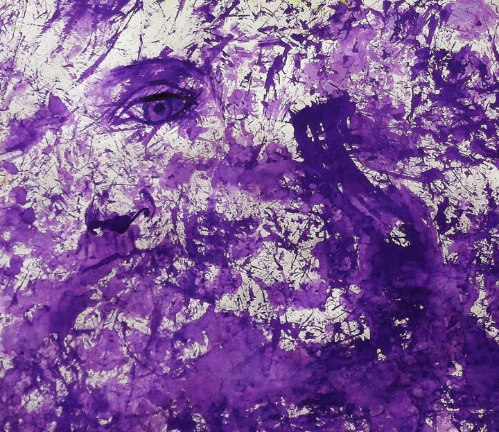 Peinture intitulée "la poussière des he…" par Francisco Mendes, Œuvre d'art originale, Encre