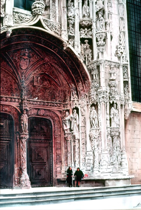 Картина под названием "Portada de Los Jeró…" - Francisco Molina Balderas, Подлинное произведение искусства, Акварель