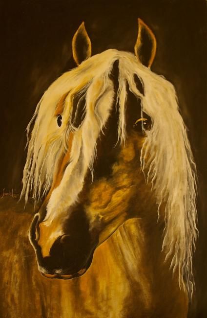 Pintura titulada "PALOMINO POR FRANCI…" por Francisco Sigala J, Obra de arte original