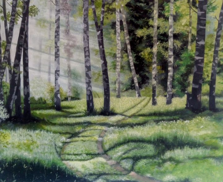 绘画 标题为“Deep Forest” 由Francisco Torres, 原创艺术品, 丙烯