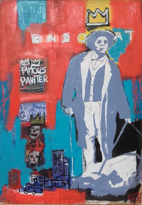 Painting titled "Basquiat 3" by Francis L'Huillier, Original Artwork, Acrylic