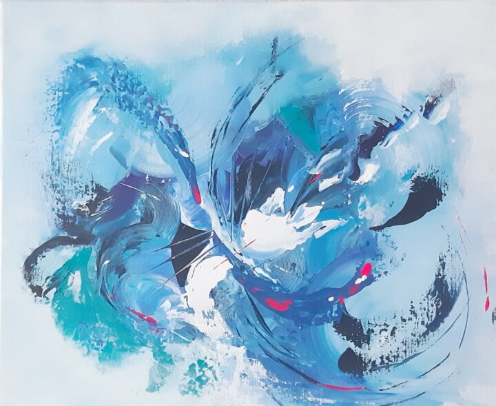 Peinture intitulée "Azul" par Franck Balleaux, Œuvre d'art originale, Acrylique