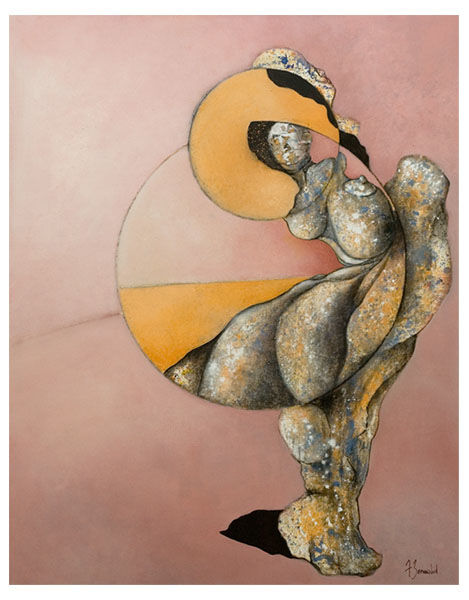 Pittura intitolato "Orange amer" da Franck Benoualid, Opera d'arte originale