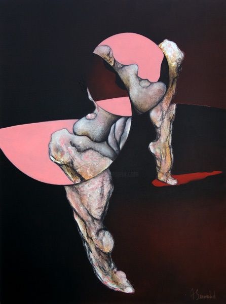 Ζωγραφική με τίτλο "Hot Pink" από Franck Benoualid, Αυθεντικά έργα τέχνης