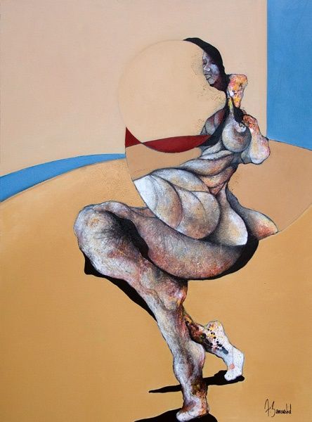 Painting titled "RosyBrowm" by Franck Benoualid, Original Artwork