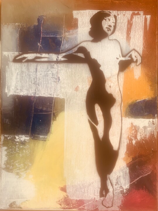 Painting titled "Pose" by Franck Delapierre, Original Artwork, Acrylic