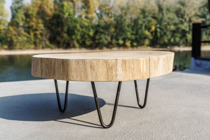 Diseño titulada "table  diam 60" por Franck Duperray, Obra de arte original, Mueble