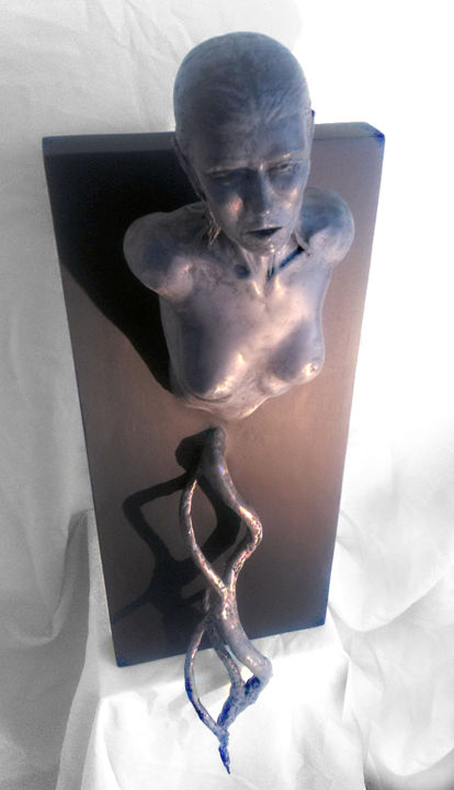 Sculpture titled "Téthys" by Franck Henry Sculpteur, Original Artwork, Resin