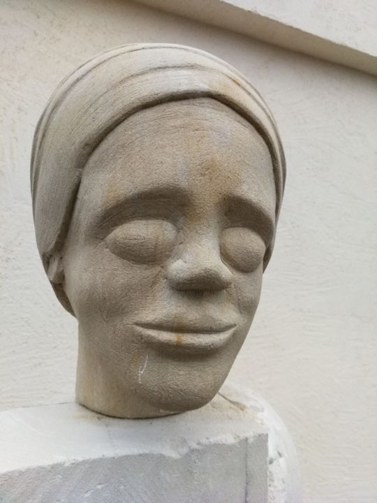 Sculpture intitulée "Africa" par Franck Joubin, Œuvre d'art originale, Pierre