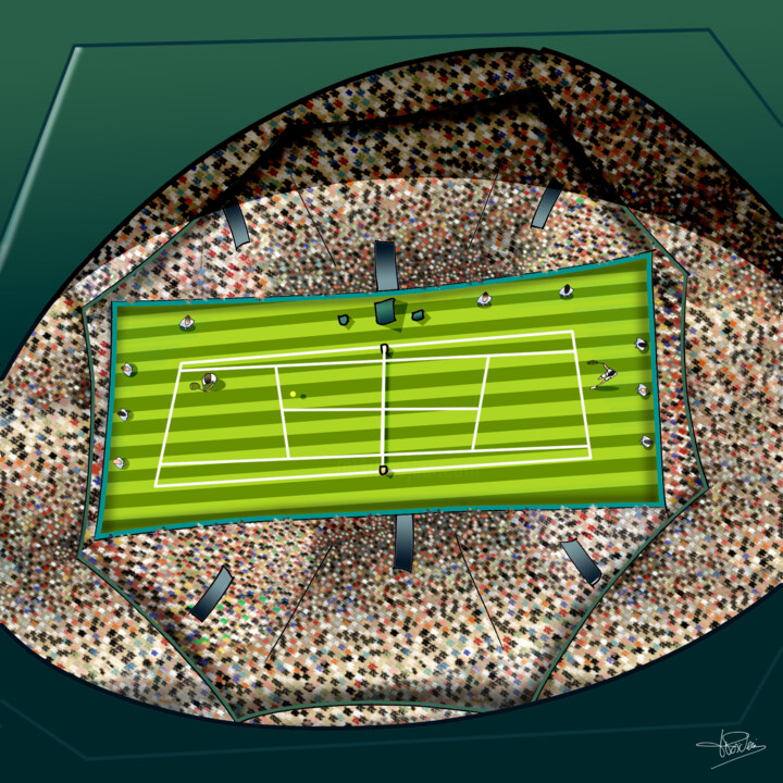"Wimbledon" başlıklı Dijital Sanat Franck Poidevin tarafından, Orijinal sanat, Dijital Resim