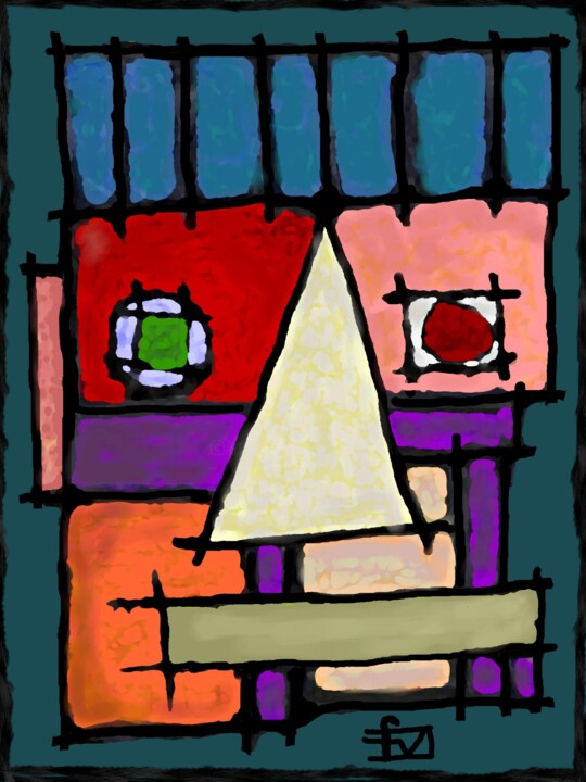 Painting titled "tete-totem-1.jpg" by Franck Vidal, Original Artwork
