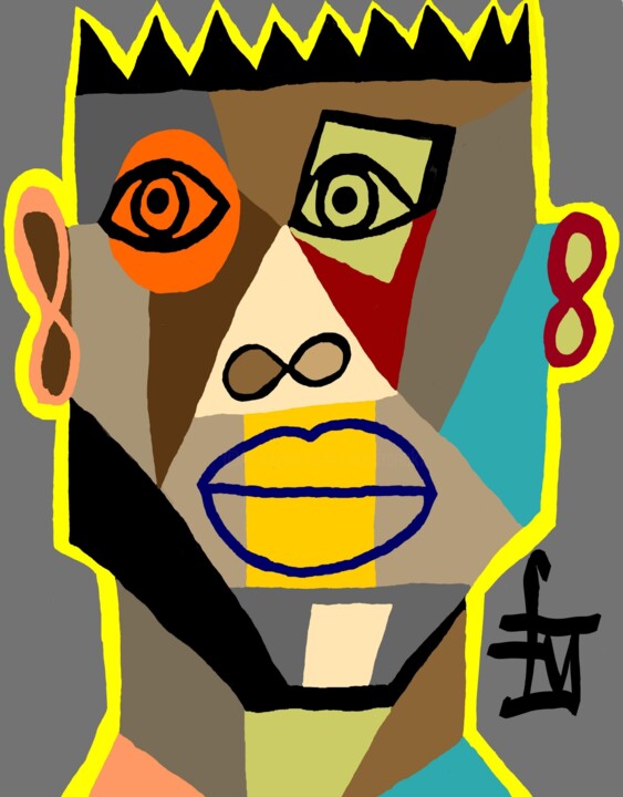 Arte digitale intitolato "jeune-homme.jpg" da Franck Vidal, Opera d'arte originale, Pittura digitale