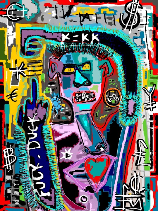 Digital Arts titled "k = kk." by Franck Vidal, Original Artwork, Digital Painting