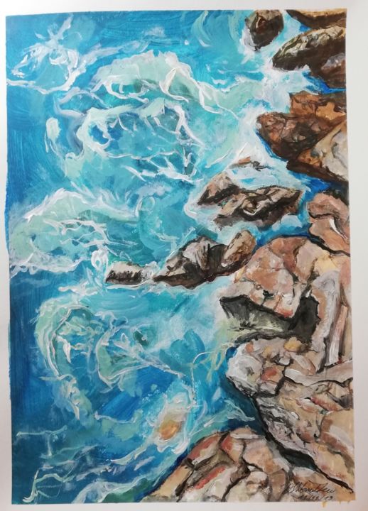 Peinture intitulée "Erosion" par Shlomit Levi, Œuvre d'art originale, Acrylique