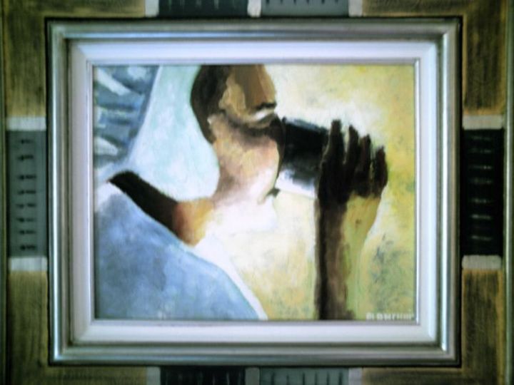 Peinture intitulée "la paysane" par Franck Planchais, Œuvre d'art originale