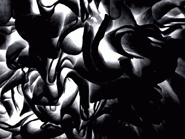 Photographie intitulée "La rose noir" par Imag-E-Motion, Œuvre d'art originale