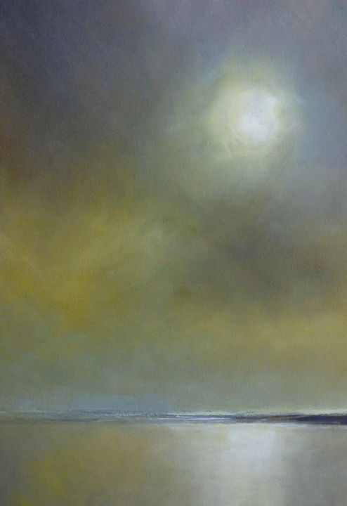 Pintura intitulada "Little horizon #2" por Franck Gervaise, Obras de arte originais, Pastel