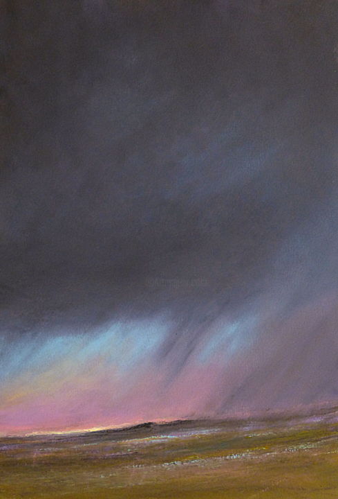 Peinture intitulée "Little Horizon #8" par Franck Gervaise, Œuvre d'art originale, Pastel