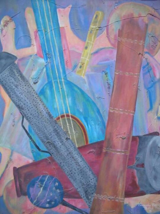 Painting titled "Music" by Francklin Pierre (Tenyi II), Original Artwork, Other
