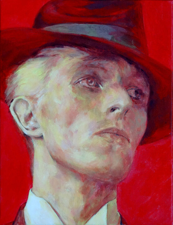 Painting titled "David Bowie" by Franck Sanson, Original Artwork, Acrylic
